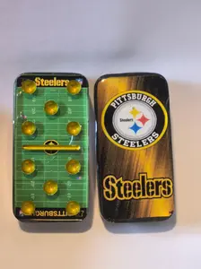 Black & Gold Football Inspired Dominoes Set | Handmade Game Night Domino Set | Sports Fan Gift | Custom Dominoes | Man Cave Gift