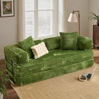 Green Plush Corduroy