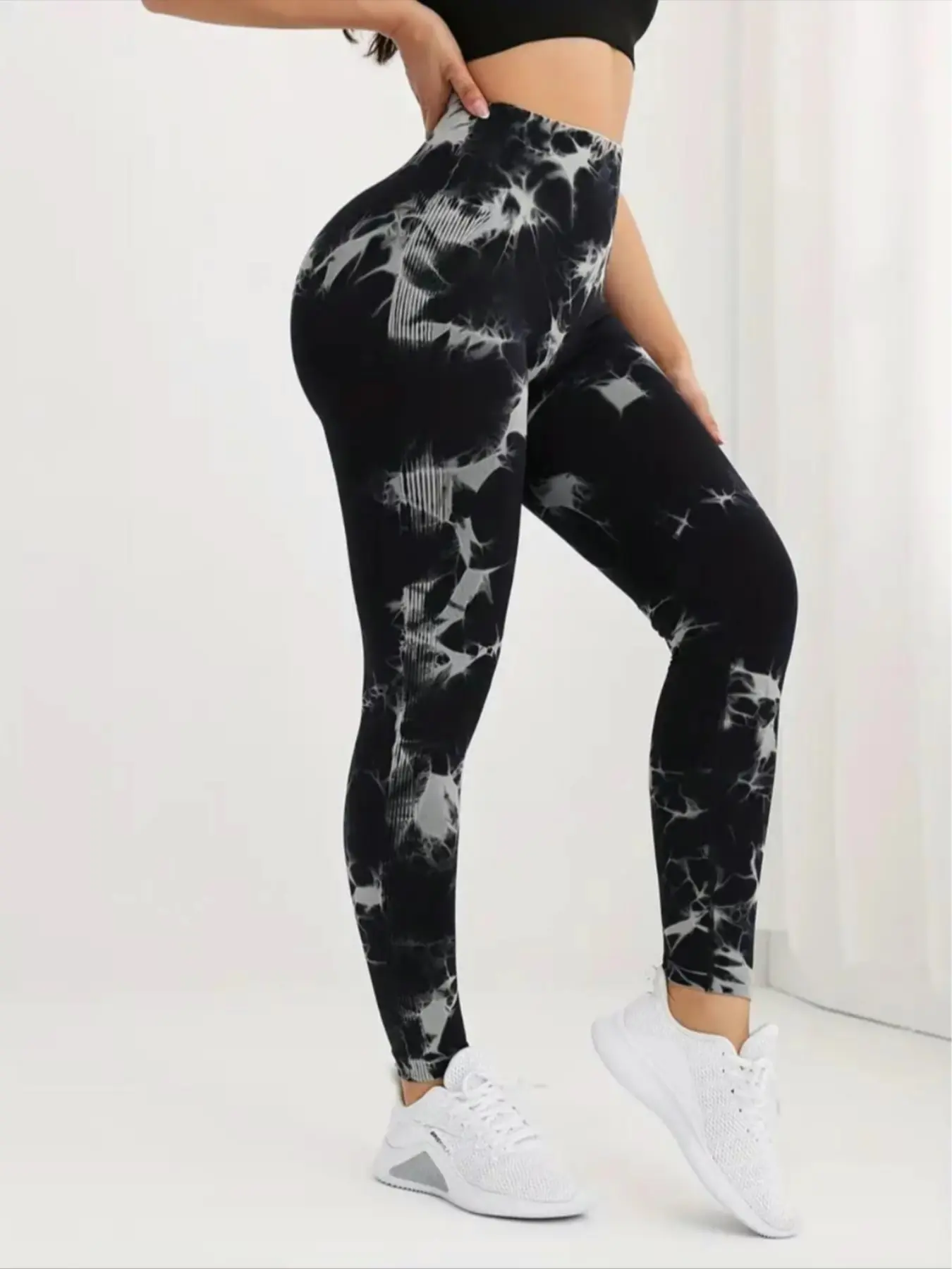 Sport Life Tie-Dye Women's Workout Leggings, High Waisted Legging, High Elastic Seamless Quick-Dry Fabric, Breathable Activewear Bottoms for Gym and Outdoor Fitness, Stretchy Workout Leggings, Gym Sportswear Bottoms, High Waists Leggings