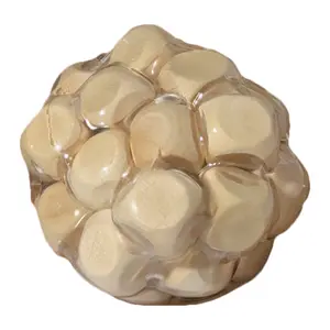 (2.76in) Wooden Block Filled Stress Ball Shapeable Anxiety Relief Cube Filling Ball Squeeze Toy Portable Travel Calming Textured Ball Sensory Fidget Toy
