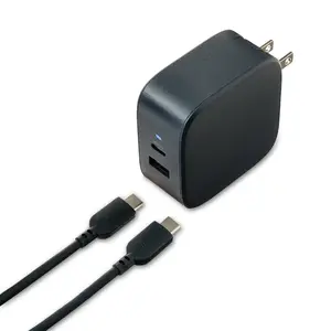onn GAN 65W 12W Laptop charger Compatible for Apple, Dell, HP, Asus, Acer, Lenovo, Samsung, Sony ,Grey