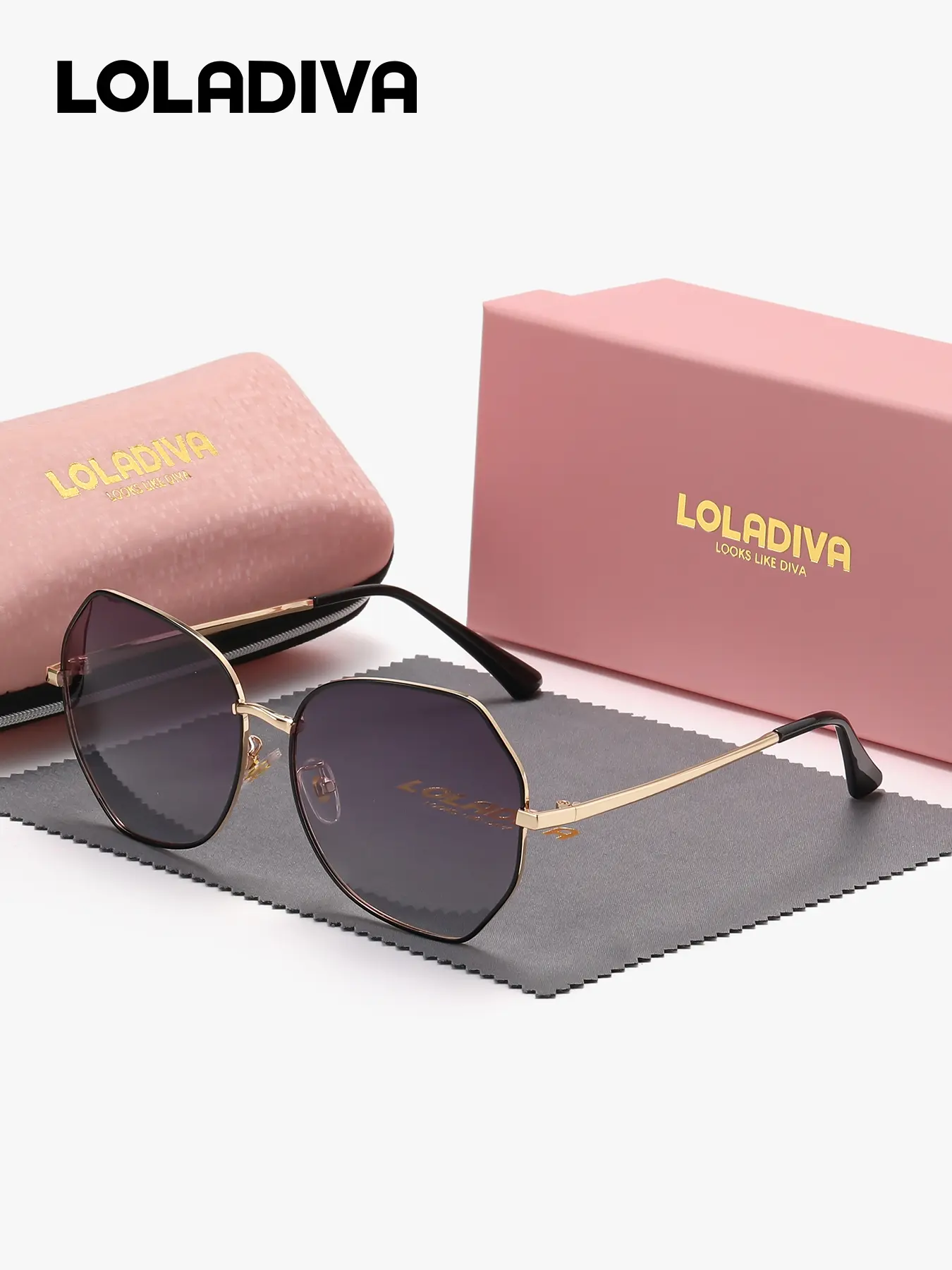 LolaDiva Unisex Superior Craftsmanship Full Frame Sunglasses Quiet Luxury Alien Frame Sunglasses UV400