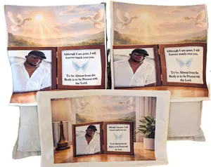 Customized Memorial Pillow Cover for Grieving Individuals, Standard Size Bedding & Linen Soft Furnishing Accessory