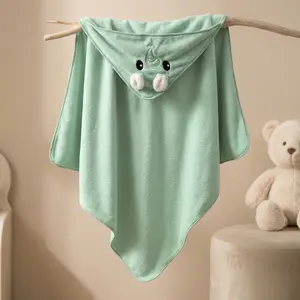 Comfortable Super Absorbent Cozy Bath Towel, Absorbent Drying Towel, Cute Animal Design, 80cm X 80cm, Breathable Polyester Fiber, Perfect for Shower, Wrapping, Outdoor Use