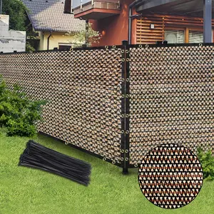 Brown 6FT X 50FT Outdoor Privacy Screen Fence & Mesh Shade Net Cover, Ideal for Garden and Backyard - Enhances Privacy for Fencing & Chain Link, Perfect for Patio Privacy Wall, Slats,Freestanding
