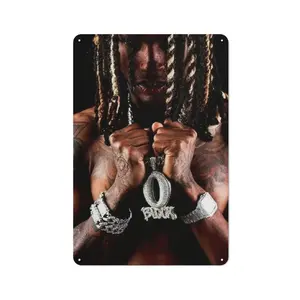 King Von "O-Block" Metal Tin Sign - Hip Hop Legend Wall Art | Vintage Rap Decor for Man Cave, Bedroom & Streetwear Room