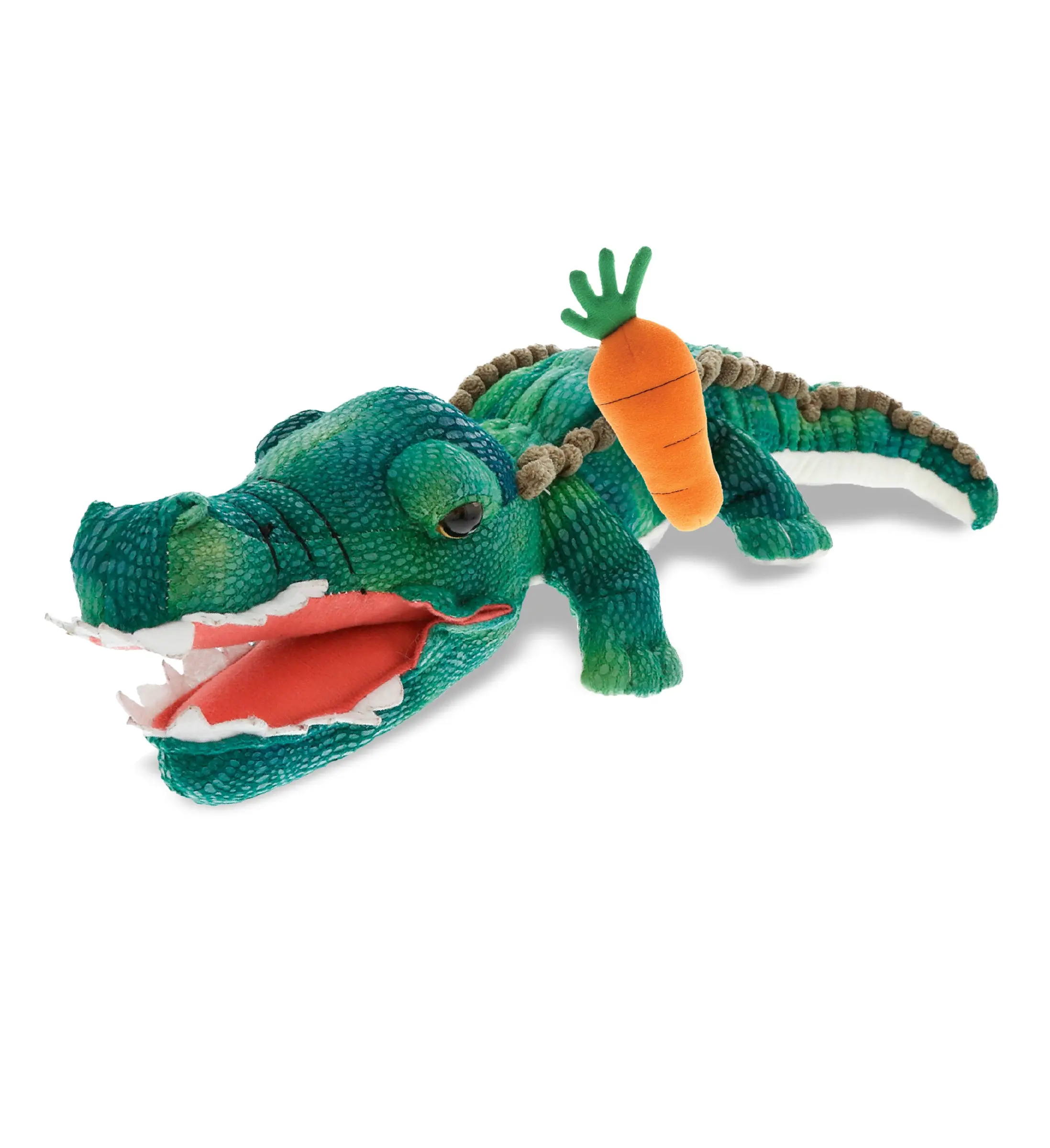 DOLLIBU 18-Inch Super Soft Polyester Stuffed Green Alligator with Carrot, Easter Gifts for Kids, Stuffed Toy