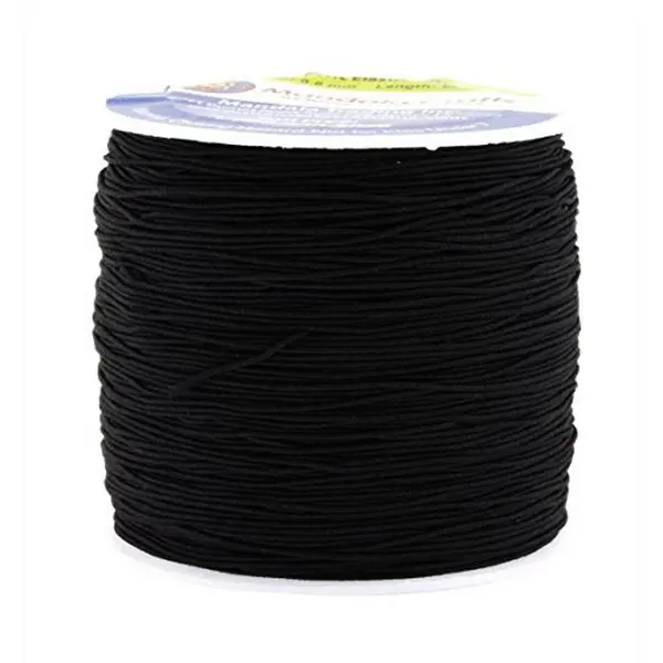 Shirring Elastic Thread for Sewing - Thin Fine Elastic Sewing Thread for Sewing Machine Knitting by Mandala Crafts 0.6mm 87 Yards