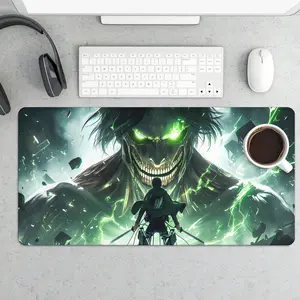 ttack on Titan Eren Yeager Titan Form Gaming Mouse Pad - XL Extended Desk Mat for Gamers & Anime Fans