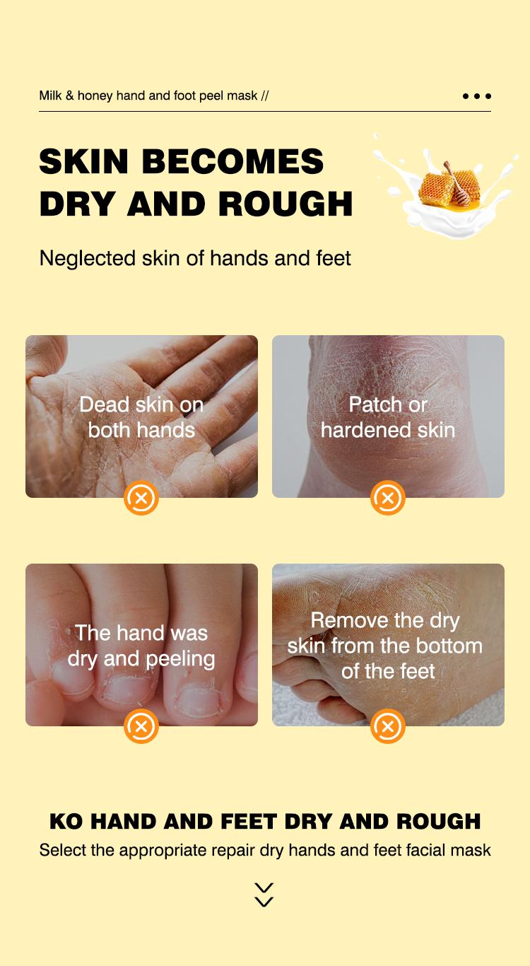 【MOOYAM】【FDA】Milk & Honey Peel Off Hand Mask 3.88 oz | Moisturizing, Nourishing & Exfoliating Hand Care for Women - Softens & Smooths Dry Rough Hands