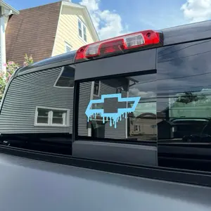 Chevy Drip Automotive Adhesive Decal - Permanent Vinyl, Personalized Made-to-Order Stickers for Adults, Shipped from Pennsylvania, Adhesive Decals