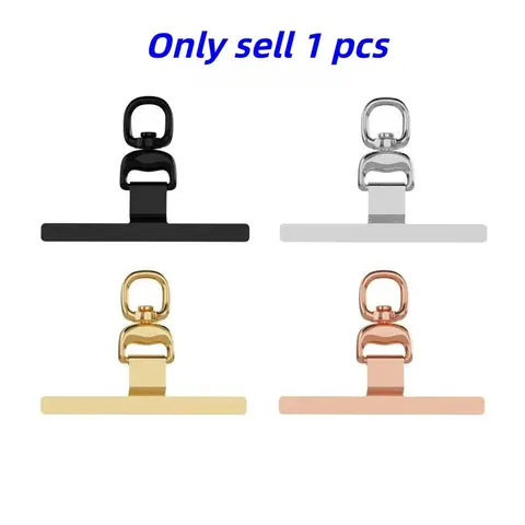 360 Degree Rotatable Stainless Steel Patch for Phone Lanyard, Universal Phone Accessories for Women & Men, Phone Decoration Accessories, Cell Phone Charm, Phone Strap Holder, Adjustable Phone Strap (Lanyard Not Included)
