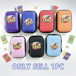 UNO Travel Zipper Box Children's Fan Entertainment Card Clip Mini Storage Bag