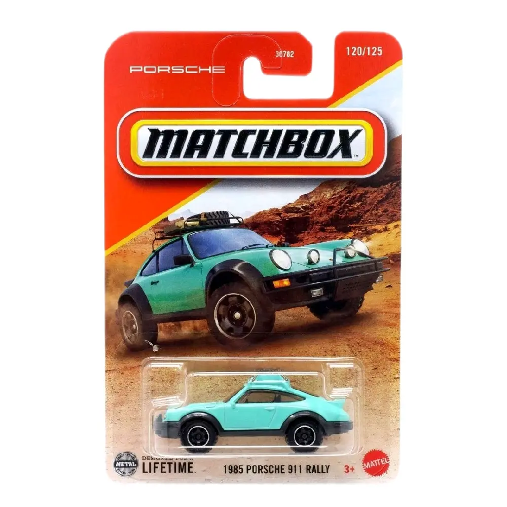2025 Matchbox #120 1985 Porsche 911 Rally Mint Green Diecast Collectible