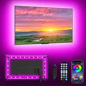 Led Lights for TV, 9.84ft RGB Led Strip Lights TV Led Backlight TV Lights Behind 32-43 in TV, Bluetooth APP Remote Control Music Sync Light Strip Led Lights for Bedroom