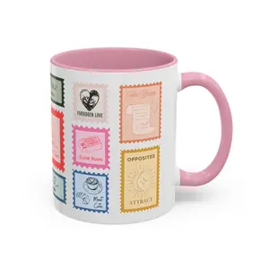 Romance Book Trope Stamp Mug, Book Tropes, Stamps, Bookish Babes, Book Girlie, Coffee and Books, Bookish Accessories, BookTok 11oz Ceramic Cup