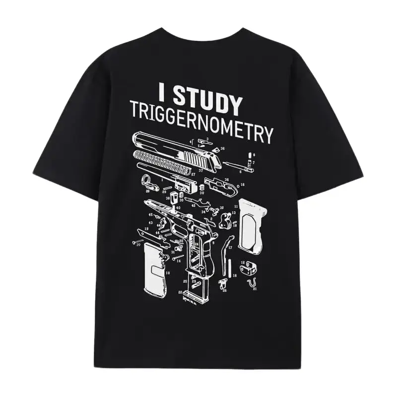 I Study Triggernometry T-Shirt, Funny Gun Shirt for Men, 2nd Amendment Gift, Tactical Firearm Tee, Pro Gun Rights Shirt, Military Humor Gift SpringStatements