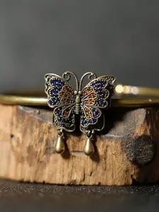 Butterfly Bracelet with Crystal Wings, Colorful & Elegant Design, Moving Drop Pendant Jewelry, Perfect Gift for Women