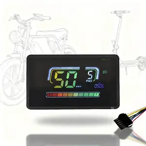 H6C-2 Color LCD Display – SM 6Pin Waterproof Wired Screen, Syncs with Mobile App, For E-Bikes & Scooters