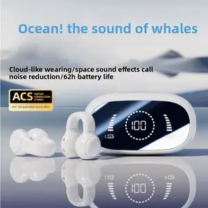 1 box, Bluetooth headset, high-quality Bone Conduction Headphones, non-in-ear, open wireless, sports clip-on stereo, skin color, Conduction Earphones