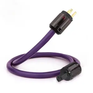 12AWG 7N OCC Pure Copper US AC Mains Supply Power Cord HiFi Audio Power Cable Accessories Amplifier