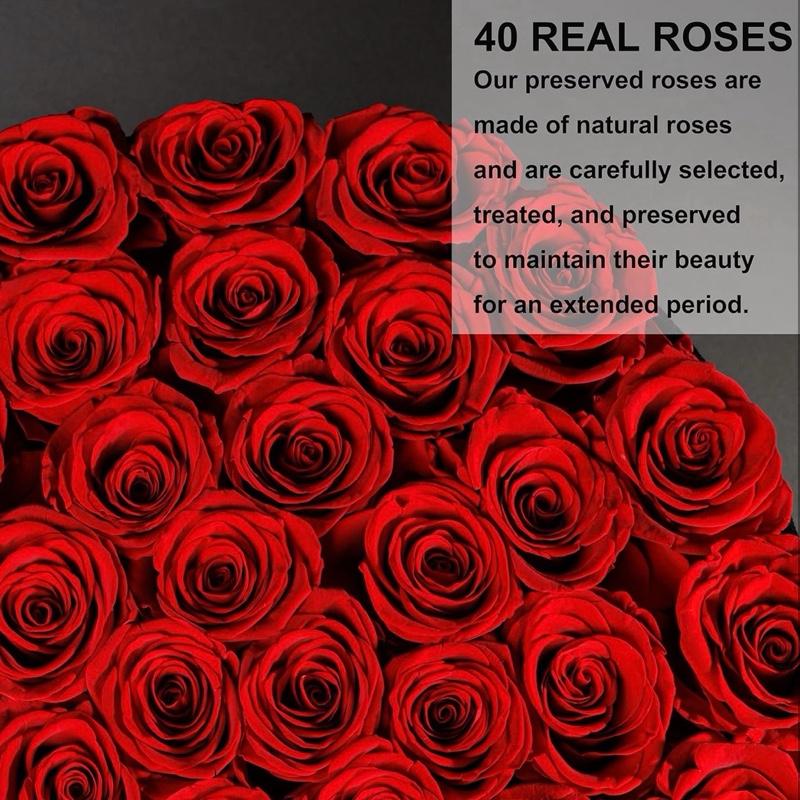 Luxury Gifts - 40 Red Rose Arrangement with Ferrero Rocher Chocolate Box for Special Occasions