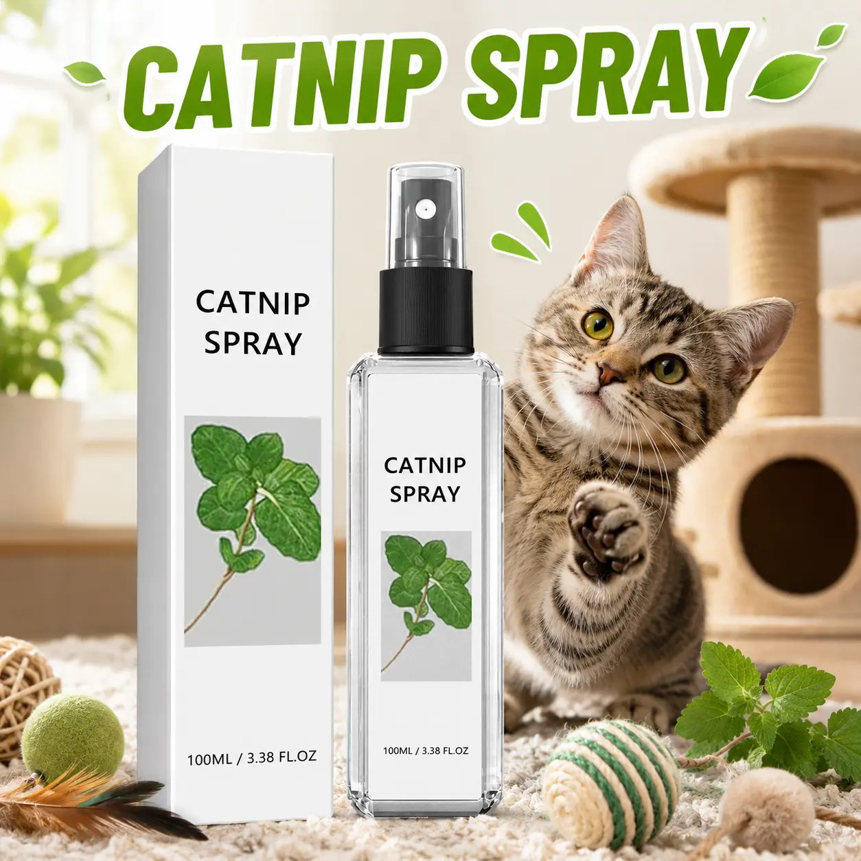 catnip spray cat anxiety relief calming mist pet vitality booster cat toy spray behavior training yegbong pet supplies natural feline stress relief scratch post mist safe catnip liquid indoor cat enrichment calming spray