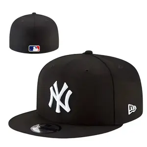 NEW ERA MLB 59FIFTY Snapback Baseball Cap Collection, NY LA White Sox Pirates Style Flat Brim Adjustable Hat for Men Women Streetwear Hip Hop Sports Cap