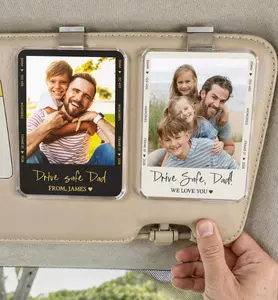 Custom Sleek Acrylic Car Visor Photo Clip | Turn your pet, family, or favorite memories into sun visor decor by Occasional Motto