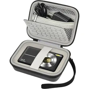 L-PHP011  Carrying & Protective Case for Digital Camera, AbergBest 21 Mega Pixels 2.7" LCD Rechargeable HD/Kodak Pixpro/Canon PowerShot ELPH 180/190 / Sony DSCW800 / DSCW830 Cameras for Travel - Black