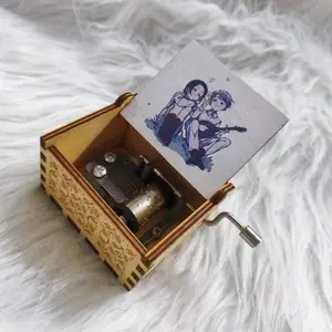 Music Box Anime Theme Music Merry Go Round of Life Wooden Hand Cranked Musical Box New Year Birthday  Mother's Day Gift