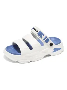 Men's Chunky Platform Slide Sandals, Techwear Street Style, Non-Slip, Plush Cushioned, Breathable & Adjustable Buckle Design, Perfect for Everyday Casual Wear, Beach Trips & Outdoor Adventures