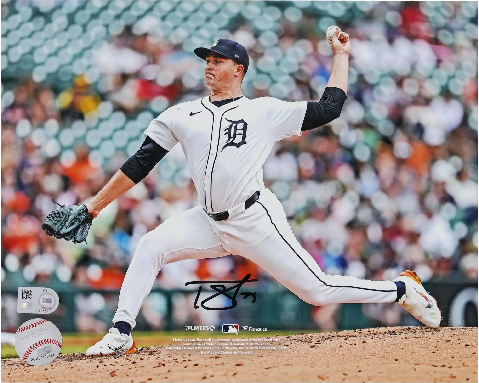 Tarik Skubal Detroit Tigers Autographed 8" x 10" White Pitching Photograph - Fanatics Authentic Certified