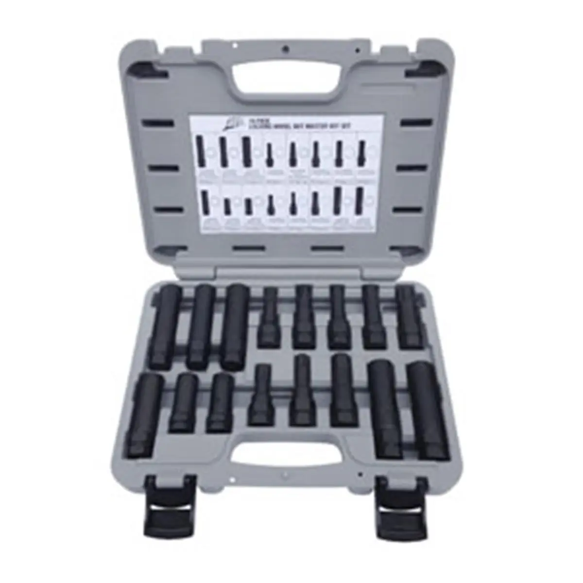 212 MAIN Heat-Treated Lock Lug Nut Master Key Socket Combination Repair Tool Kit, Chrome Vanadium Double-Hex-Head Wrench Set with Extra-Long Thin-Wall Sockets, Specialty DIY Supply for Toys & Hobbies Projects