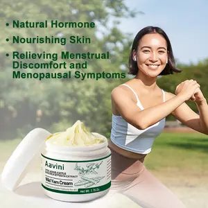 Aavini Wild Yam Cream 50g – Natural Hormonal Support, Soothes Menstrual Discomfort & Menopause Symptoms, Restores Hormonal Balance with Wild Yam Extract, Vitex Extract & 16 Natural Plant Oils – 0 Mineral Oil, 0 Fragrance, 0 Alcohol