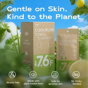 CoolRush Ultra Cooling Wipes – Instant Cooling Body Towelettes for Summer Heat, Safe Gentle Formula, Sweat & Odor Removing, Reusable Cooling Wipe for Gym, Travel & Outdoor Activities