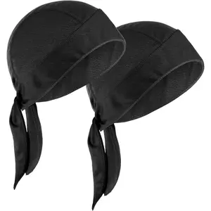 2 PCS Doo Rags for Men, Soft Head Wraps for Men Cooling Helmet Liner Breathable Cooling Do Rag Beanie Cap Hat