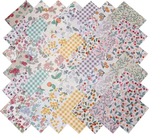 Charm Packs for Quilting 5 inch, Precuts Cotton Quilting Fabric Bundles, 42 - 5" Charm Squares