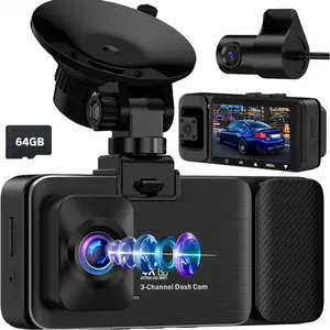 Fast 5GHz WiFi! 4K 3-Channel Car Cam + 24H Parking Surveillance - Hot Sale!🚗 Non-rechargeable, must be used while plugged in.