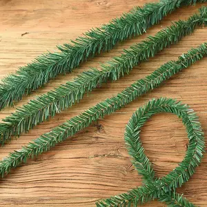 5.5M Green Artificial Plant Garland Christmas Decorations Xmas Tree for Home Decor Garden Outdoor Door New Year Wreath Ornament