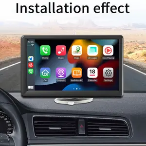 7-inch Carplay Screen, Portable Car Player, Wireless Carplay, Built in Carplay, Android Auto, Screen Mirroring, Aux Connection, with Fm Transmitter, 12-36v, No Battery Required, Car Video Player