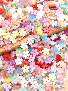 Resin Flower Bead Caps 12x12mm, Cute Floral Spacer Beads for DIY Earrings Necklace, All Seasons Decorations, Diy Mix Beads
