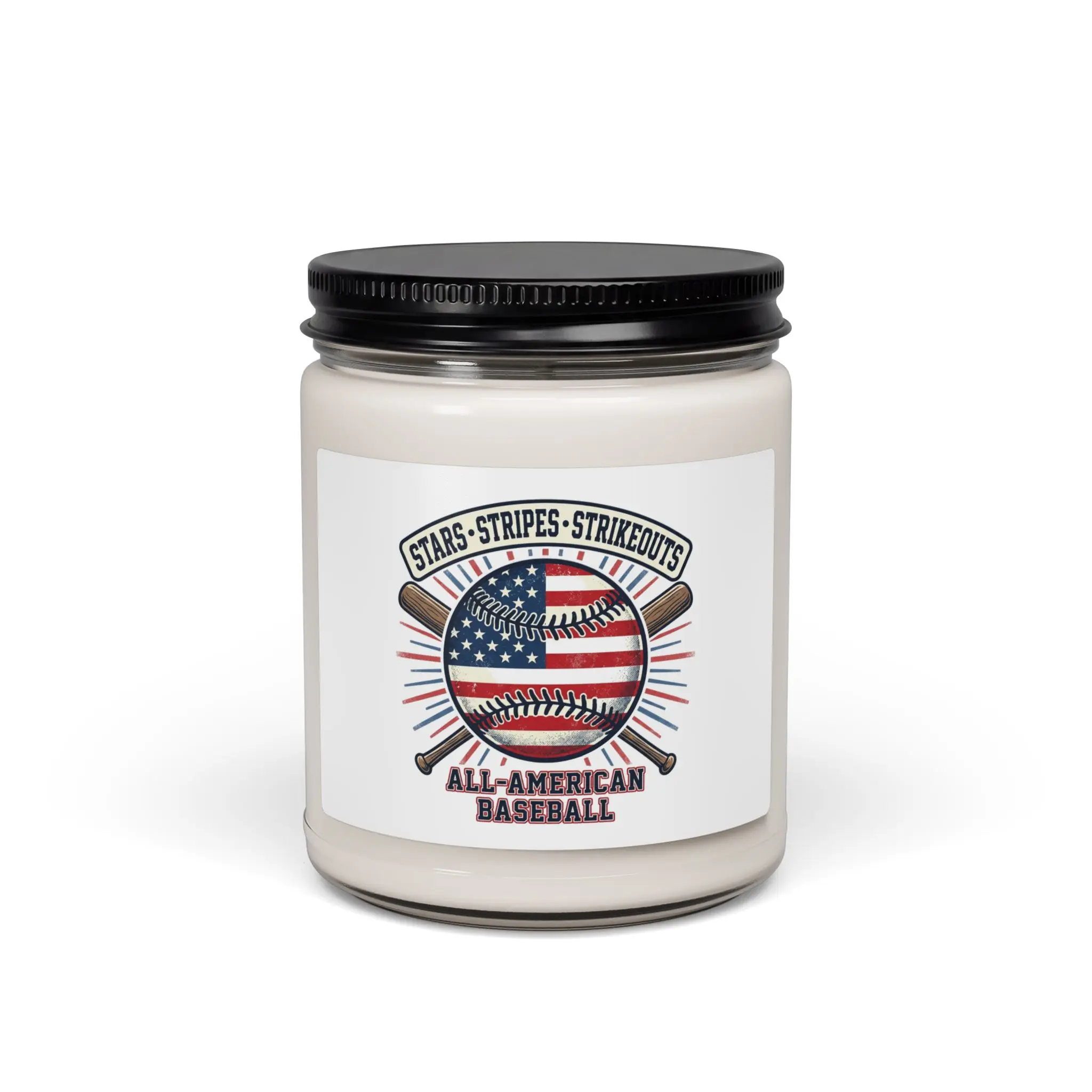 All-American Baseball Candle | Scented Soy Candle, Patriotic Ballpark Aesthetic