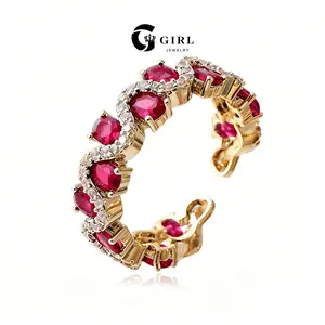 Exquisite Women's Jewelry Green Emerald/Blue/Red/Purple Vintage Snake Adjustable Statement Rings for Women Water Drop Artificial Cubic Zirconia Open Ring Wedding Anniversary Birthday Engagement Gift for Bridesmaid Wife Girlfriend Friend