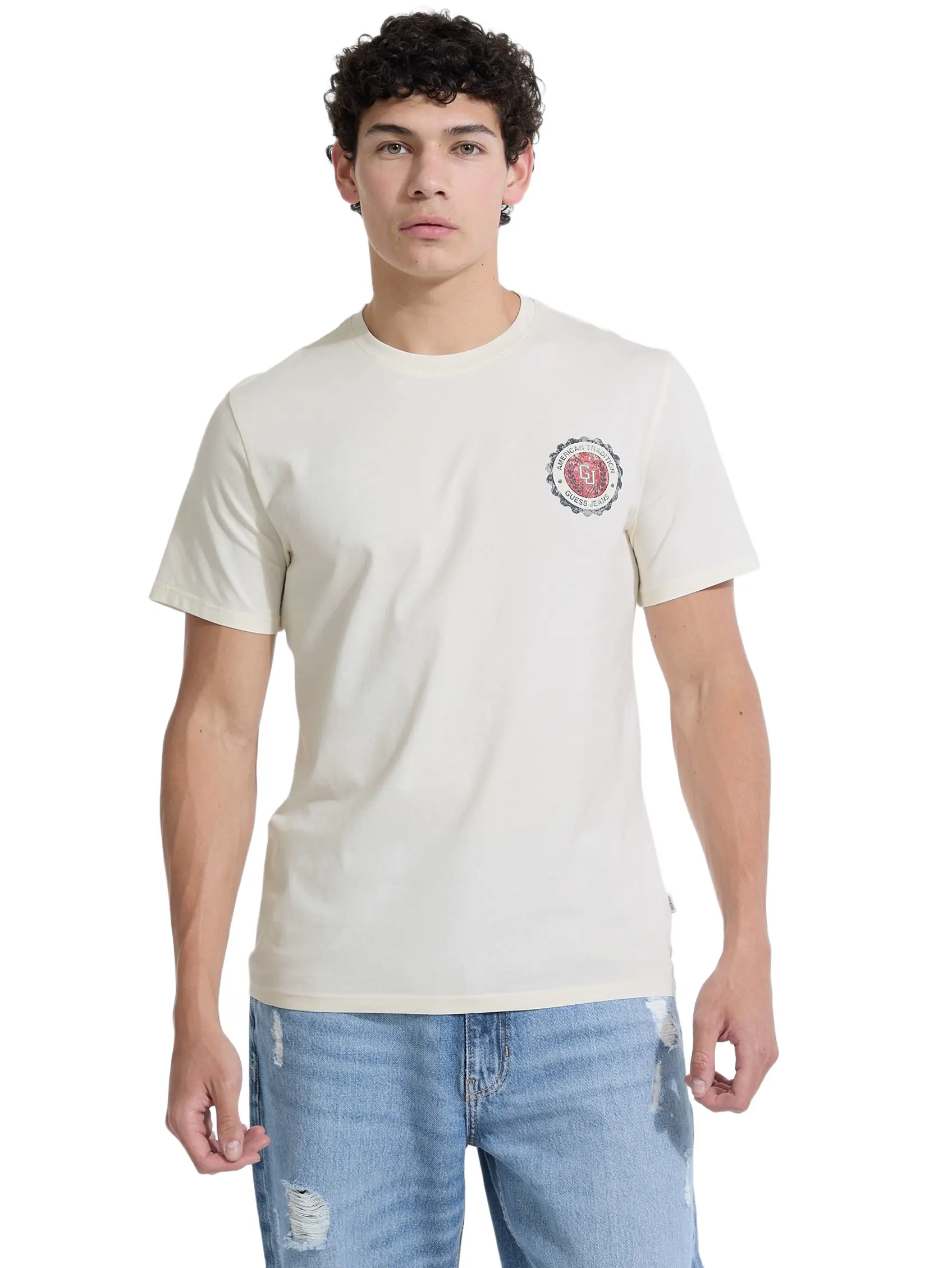 GUESS Jeans Male Slim Logo Tee