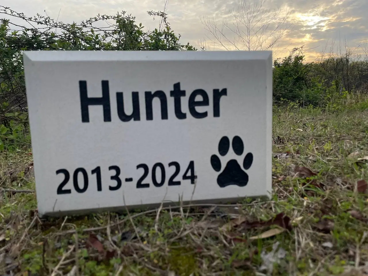 Concrete Pet Grave Marker