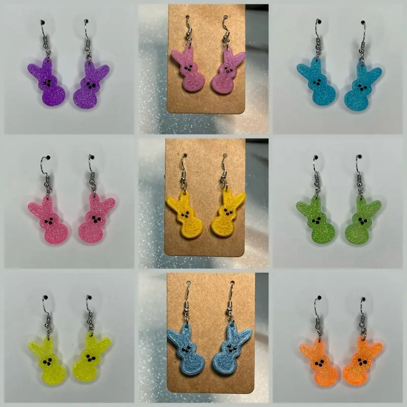 Handmade resin Easter earrings Handmade resin Easter earrings