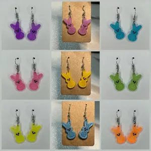 Handmade resin Easter earrings