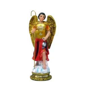 San Rafael Arcangel 8" Alas Doradas St Raphael Archangel Estatua Brand New Religious Decor Standing