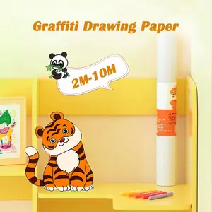 children's drawing paper，50/100cm Children's Drawing Roll graffiti paper Big painting paper, Coloring Paper Roll for Kids，draw，graffiti drawing，children's drawing paper